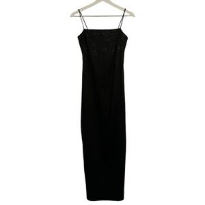 Vintage Y2K Byer Too! Black Satin Sheath Dress